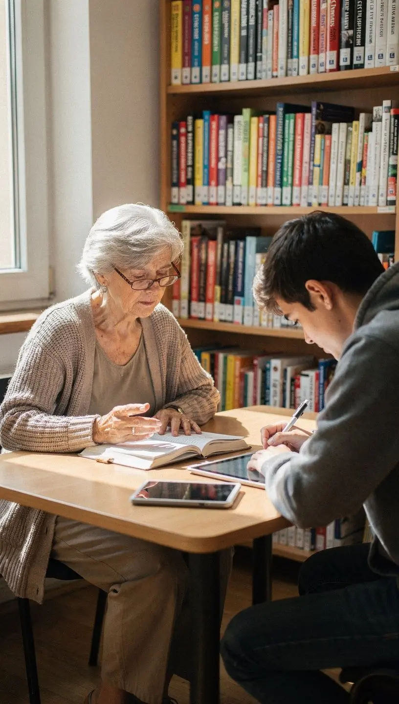 Egy szakértő blogíró magyarázza az alapvető pénzügyi fogalmakat egy csoportnak egy oktatóteremben.